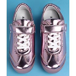 Pine Kids Velcro Closure Casual Shoes with Stripes - Lavender