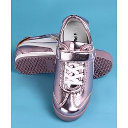 Pine Kids Velcro Closure Casual Shoes with Stripes - Lavender