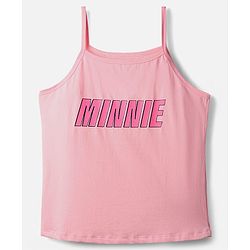 Pine Kids Disney Single Jersey Knit Half Sleeves Regular Collar Shirt and Slip with Minnie and Daisy Graphics - Pink