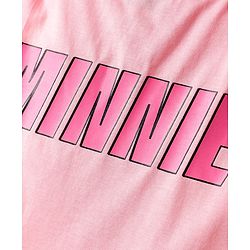 Pine Kids Disney Single Jersey Knit Half Sleeves Regular Collar Shirt and Slip with Minnie and Daisy Graphics - Pink