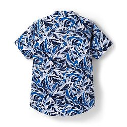 Pine Kids Cotton Woven Half Sleeves Floral Printed Shirt With T-Shirt - Blue