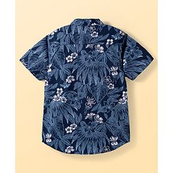 Pine Kids Cotton Woven Half Sleeves Shirt With T-Shirt & Floral Print - Multicolour