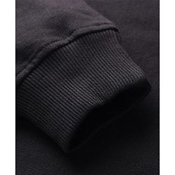 Pine Kids Cotton Knit Full Sleeves Text Printed Sweatshirt - Black