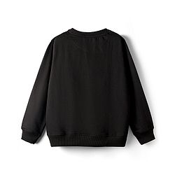 Pine Kids Knit Full Sleeves Sweatshirt With Future Print - Black