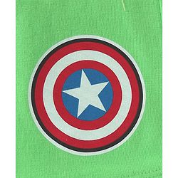 Pine Kids Marvel Single Jersey Knit Half Sleeves Shorts Night Suit With Captain America Graphics - Green