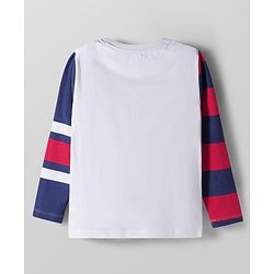Pine Kids Marvel Single Jersey Knit Full Sleeves Cut & Sew T-Shirt with Captain America Graphics - Multicolor