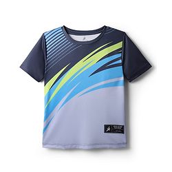 Pine Active Half Sleeves T-Shirt with Abstract Print - Grey