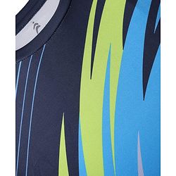 Pine Active Half Sleeves T-Shirt with Abstract Print - Grey