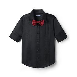 Pine Kids Cotton Woven Full Sleeves Solid Color Party Shirt - Black
