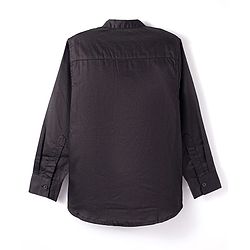 Pine Kids Cotton Woven Full Sleeves Party Shirt with Pin Tuck Pattern - Black