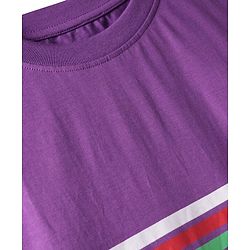 Pine Kids Marvel Single Jersey Knit Drop Shoulder Half Sleeves Oversized T-Shirt & Shorts Set With Avengers Graphics - Purple