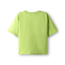 Pine Kids Marvel Single Jersey Knit Drop Shoulder Half Sleeves Oversized T-Shirt & Shorts Set With Spider-Man Graphics - Green