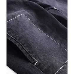 Pine Kids Woven Full Length Washed Denim Jeans - Black