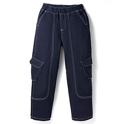 Pine Kids Denim Woven Full Length Washed Jeans - Black