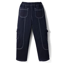Pine Kids Denim Woven Full Length Washed Jeans - Black