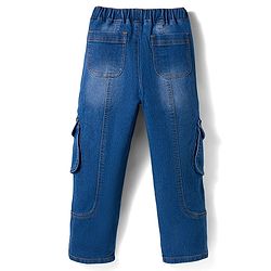 Pine Kids Denim Woven Full Length Washed Jeans - Black