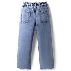 Pine Kids Woven Full Length Washed Denim Jeans - Light Blue
