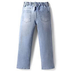 Pine Kids Woven Full Length Washed Denim Jeans - Light Blue