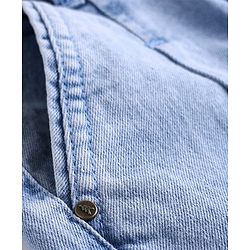 Pine Kids Woven Full Length Washed Denim Jeans - Light Blue
