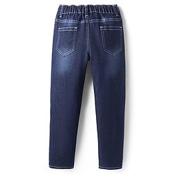 Pine Kids Woven Full Length Washed Denim Jeans - Navy Blue