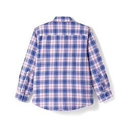 Pine Kids Cotton Woven Full Sleeves Checkerd Shirt with T-Shirt - Blue