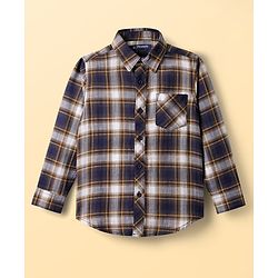 Pine Kids Cotton Knit Full Sleeves Checkered Shirt with Shirts - Multicolor