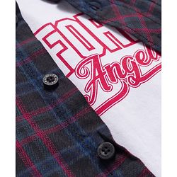 Pine Kids Cotton Woven Full Sleeves Checkered Shirt with Inner Tee - Multicolor