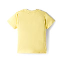 Pine Kids Cotton Knit Half Sleeves T-Shirt With Floral Print - Yellow