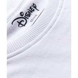 Pine Kids Disney Terry Knit Oversize Drop Shoulder Half Sleeves T-Shirt with Mickey Mouse Graphics - White