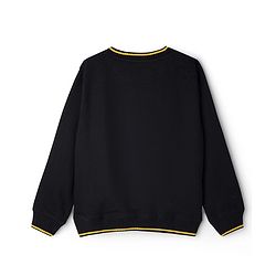 Pine Kids Knit Full Sleeves Sweatshirt With Gaming Print - Black