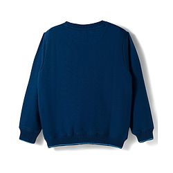 Pine Kids Knit Full Sleeves Sweatshirt With Number Print - Navy Blue