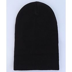 Pine Kids Solid Color Monkey Cap Black  - Diameter 20 cm
