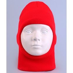 Pine Kids Solid Color Monkey Cap Red  - Diameter 18.5 cm