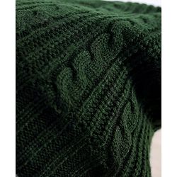 Pine Kids Solid Color Woollen Cap Dark Green- Diameter 18 cm