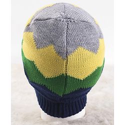 Pine Kids Solid Color Woollen Cap Navy Blue - Diameter 20 cm