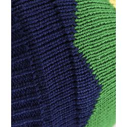 Pine Kids Solid Color Woollen Cap Navy Blue - Diameter 20 cm