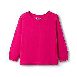 Pine Kids Knit Full Sleeves Solid Color Pullover Thermal Inner Wear Set - Dark Pink