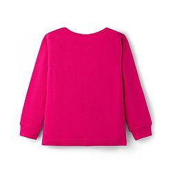 Pine Kids Knit Full Sleeves Solid Color Pullover Thermal Inner Wear Set - Dark Pink