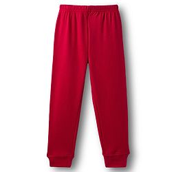 Pine Kids Cotton Knit Full Sleeves Solid Pullover Thermal Set - Red