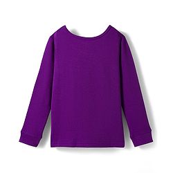 Pine Kids Knit Full Sleeves Solid Pullover Thermal Set - Imperial Purple