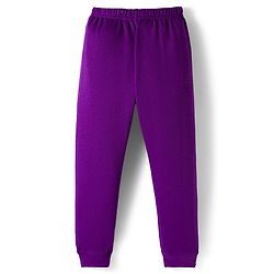 Pine Kids Knit Full Sleeves Solid Pullover Thermal Set - Imperial Purple