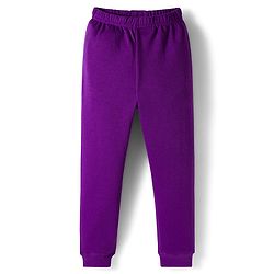 Pine Kids Knit Full Sleeves Solid Pullover Thermal Set - Imperial Purple