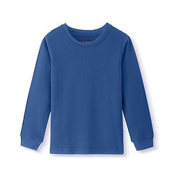 Pine Kids Cotton Knit Full Sleeves Solid Coloured Thermal Wear Set - Navy Blue