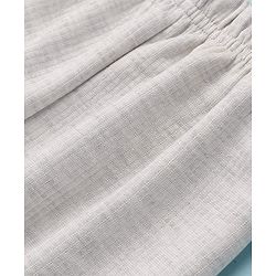 Pine Kids Cotton Knit Full Sleeves Solid Coloured Thermal Wear Set - Grey