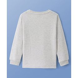 Pine Kids Cotton Knit Full Sleeves Solid Coloured Thermal Wear Set - Grey
