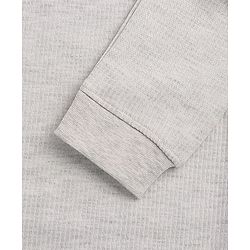 Pine Kids Cotton Knit Full Sleeves Solid Coloured Thermal Wear Set - Grey