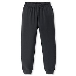 Pine Kids Cotton Knit Full Sleeves Solid Coloured Thermal Wear Set - Black