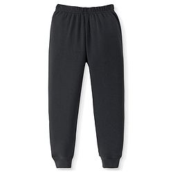 Pine Kids Cotton Knit Full Sleeves Solid Coloured Thermal Wear Set - Black