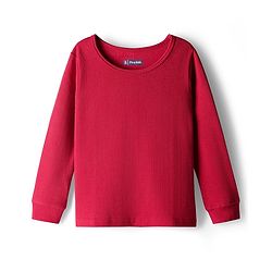 Pine Kids Knit Full Sleeves Solid Color Thermal Vest - Red