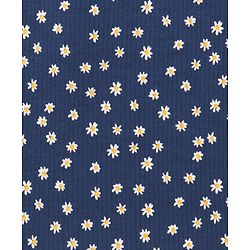 Pine Kids Cotton Knit Full Sleeves Thermal Vest & Pant Set with Floral Print - Navy Blue